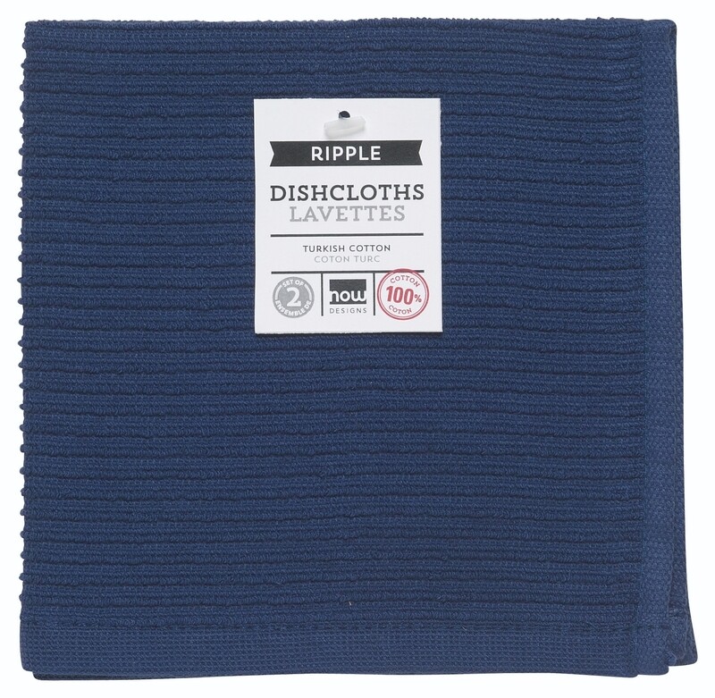 Now Designs Ripple Dishcloths (Set of 2) | Indigo