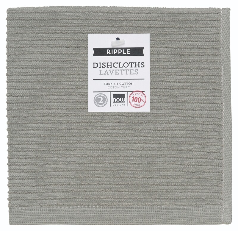 Now Designs Ripple Dishcloths (Set of 2) | London Gray