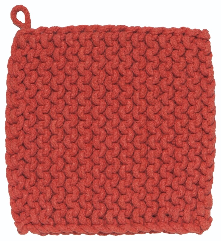Danica Heirloom Knit Potholder | Clay