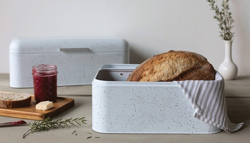 Now Designs Bread Bin | White with Speckle