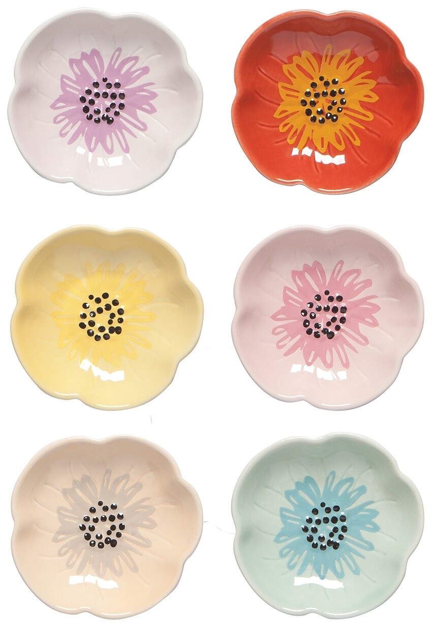 Now Designs Flower Shaped Pinch Bowl Set of 6