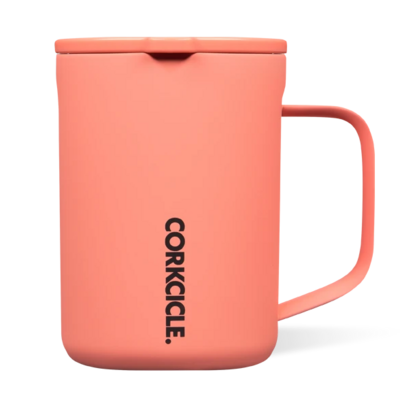 Corkcicle Coffee Mug | 16oz Neon Lights Coral