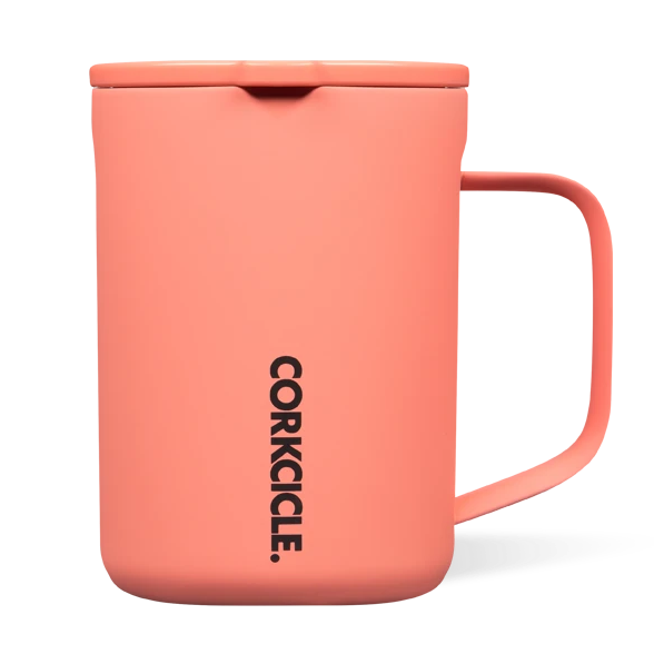 Corkcicle Coffee Mug | 16oz Neon Lights Coral