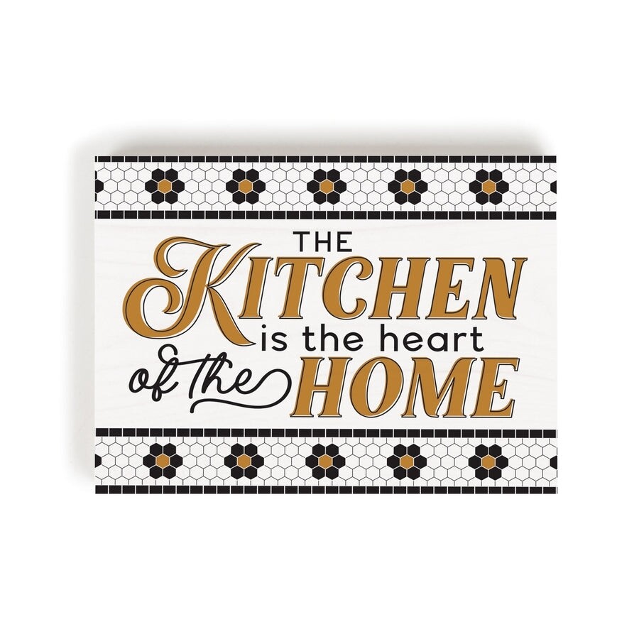 P.G. Dunn Block Sign - The Kitchen Is The Heart Of The Home