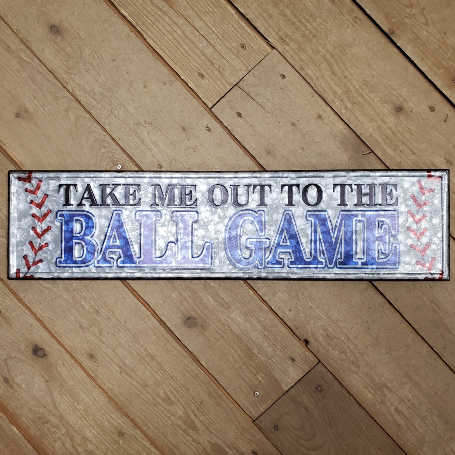 Tin Baseball Sign