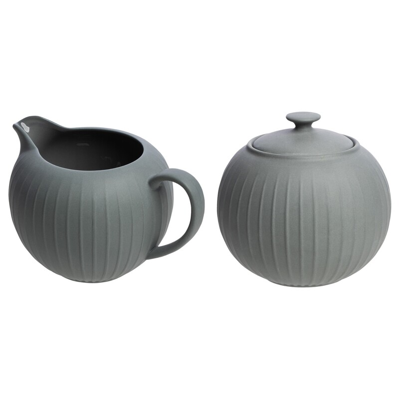 Tranquillo | Vintage Cream &amp; Sugar Set - Grey
