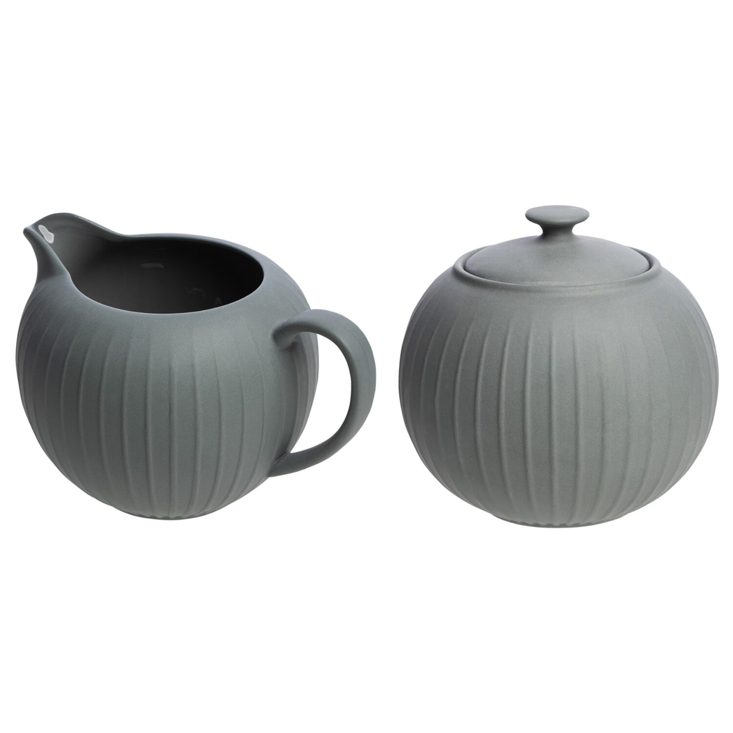 Tranquillo | Vintage Cream &amp; Sugar Set - Grey