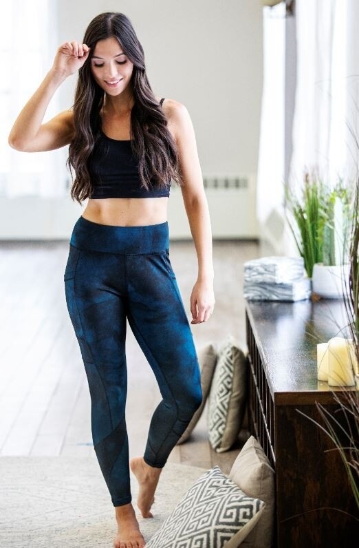 Fitkicks Crossover Active Lifestyle Leggings - Abyss