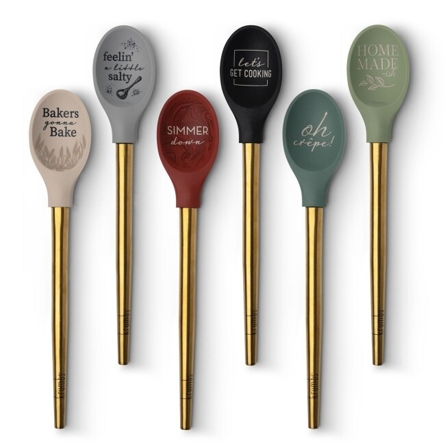 Krumb's Kitchen Elements Collection | Gold Handle Silicone Spoon