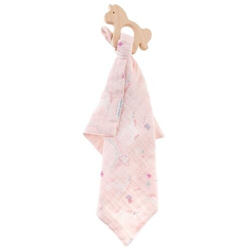 Stephen Joseph Muslin Lovey w/ Teether - Unicorn