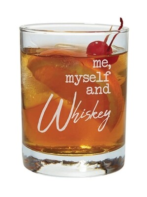 Rocks Glass 12oz - Me, Myself and Whiskey