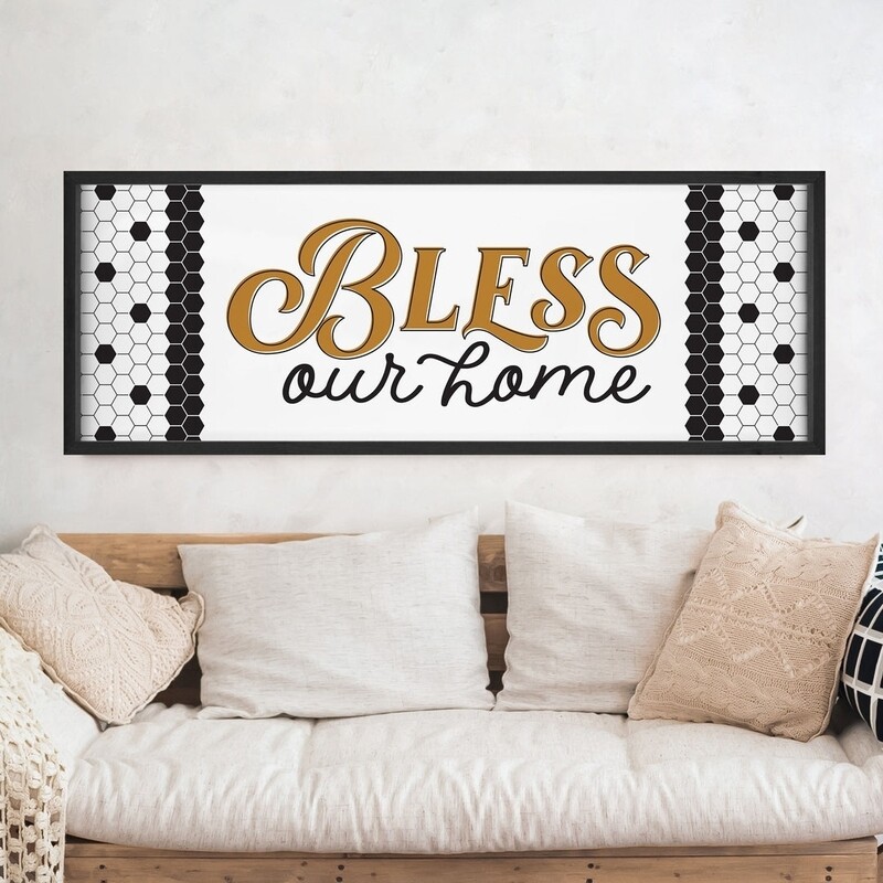 P.G. Dunn Framed Wall Art - Bless Our Home