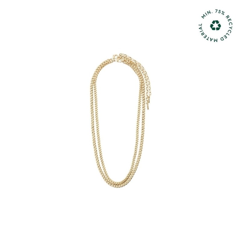 Pilgrim Gold Blossom 2-in-1 Curb Chain Necklace