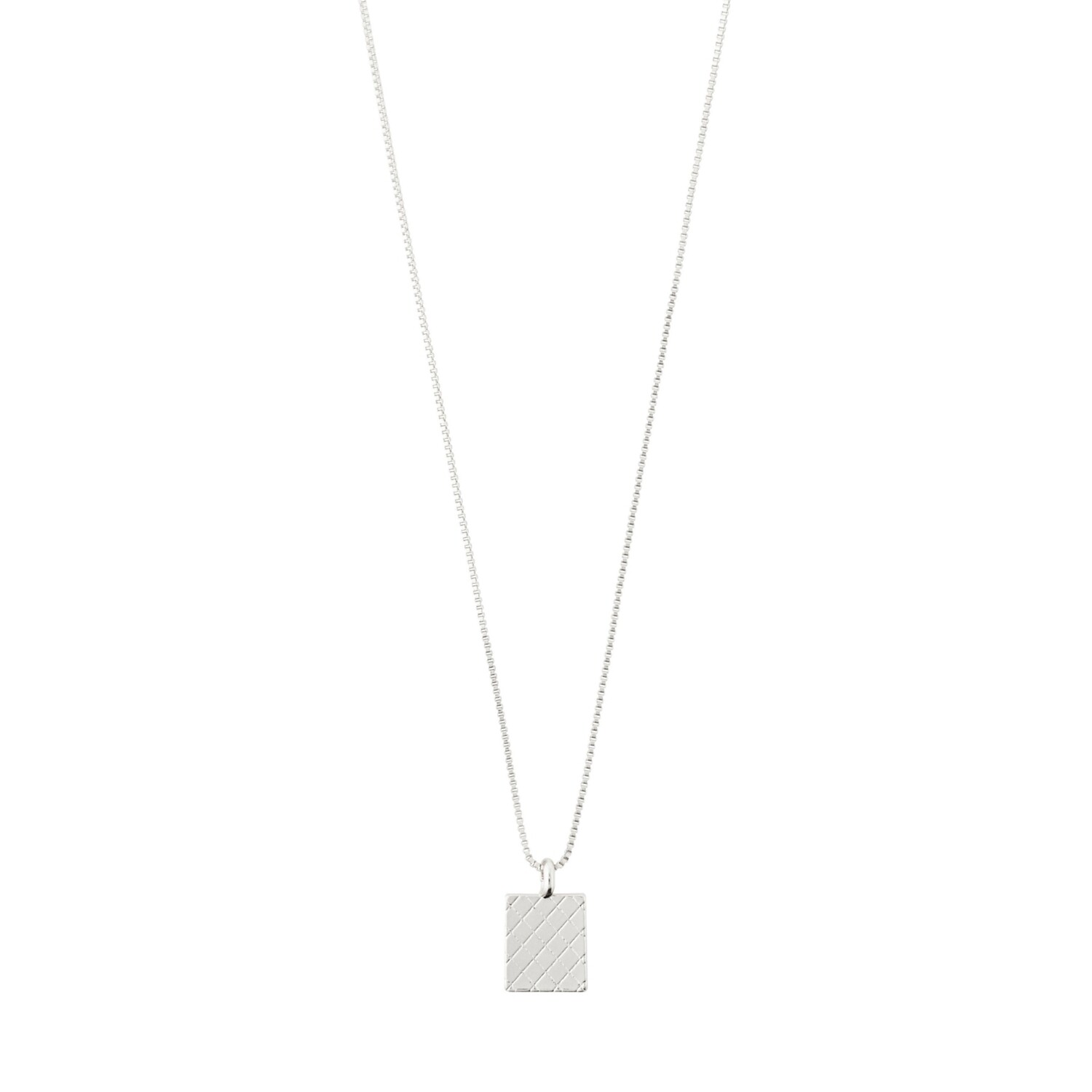 Pilgrim Silver Blossom Recycled Square Coin Necklace