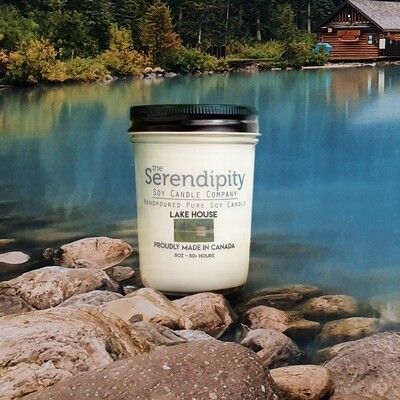 Serendipity 8 oz Soy Candle Jar | Lake House