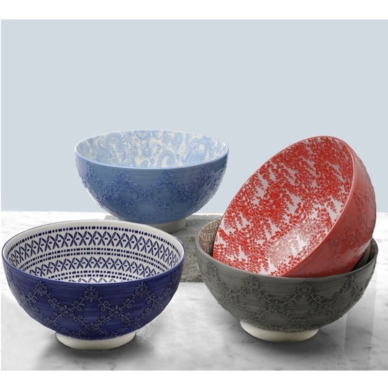 BIA | Trellis 8&quot; Footed Serving Bowl (Multiple Colors)