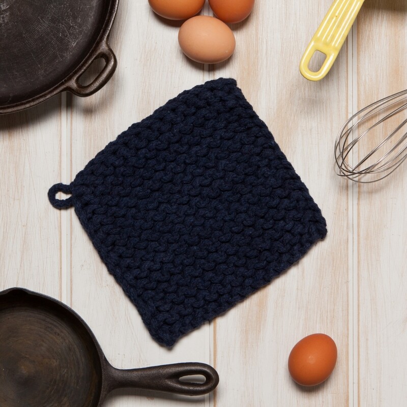 Danica Heirloom Knit Potholder | Midnight
