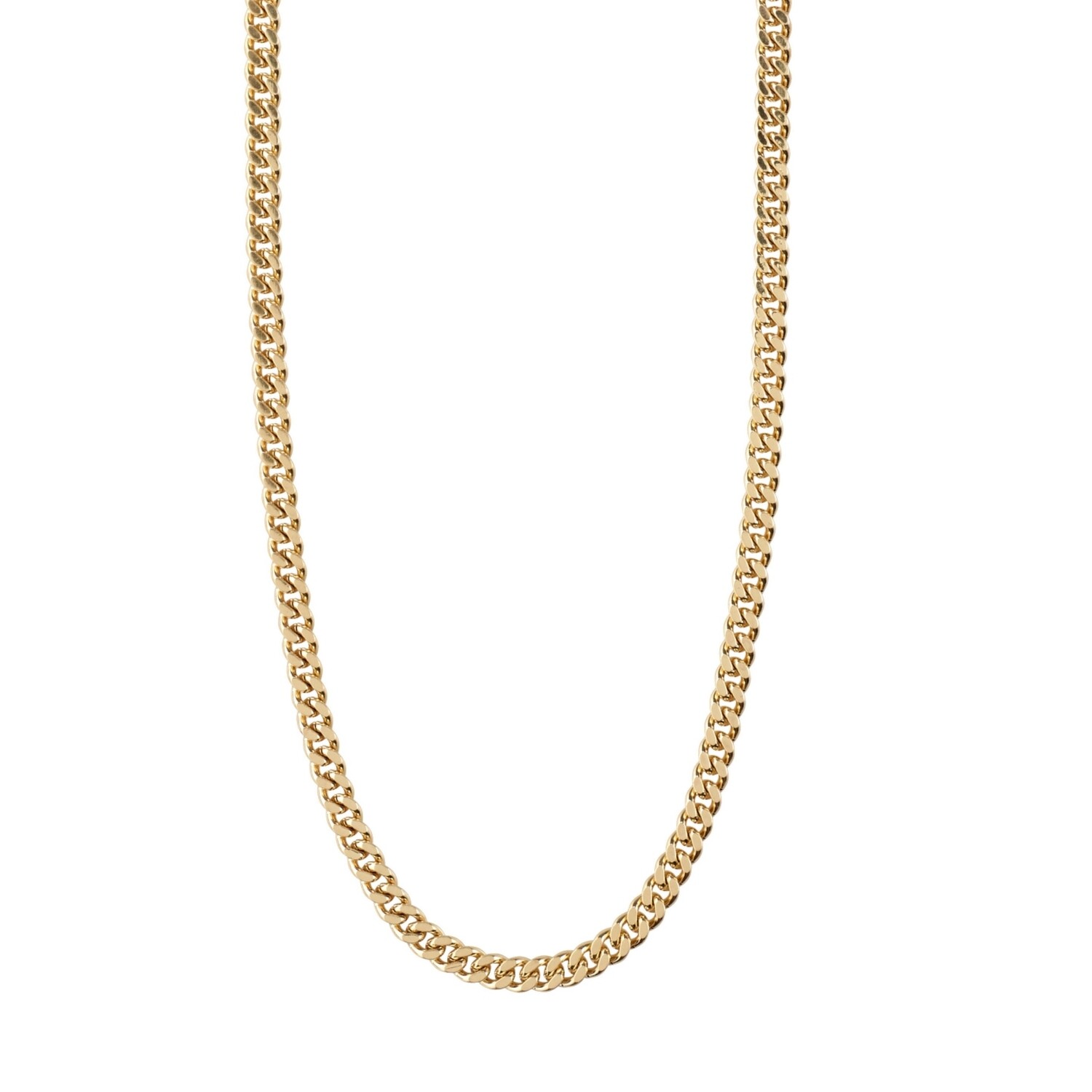 Pilgrim Gold Fuschia Curb Chain Necklace