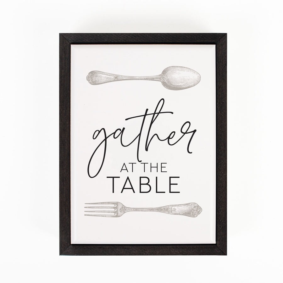 P.G. Dunn Framed Sign - Gather At The Table
