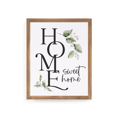 P.G. Dunn Framed Sign With Easel - Home Sweet Home