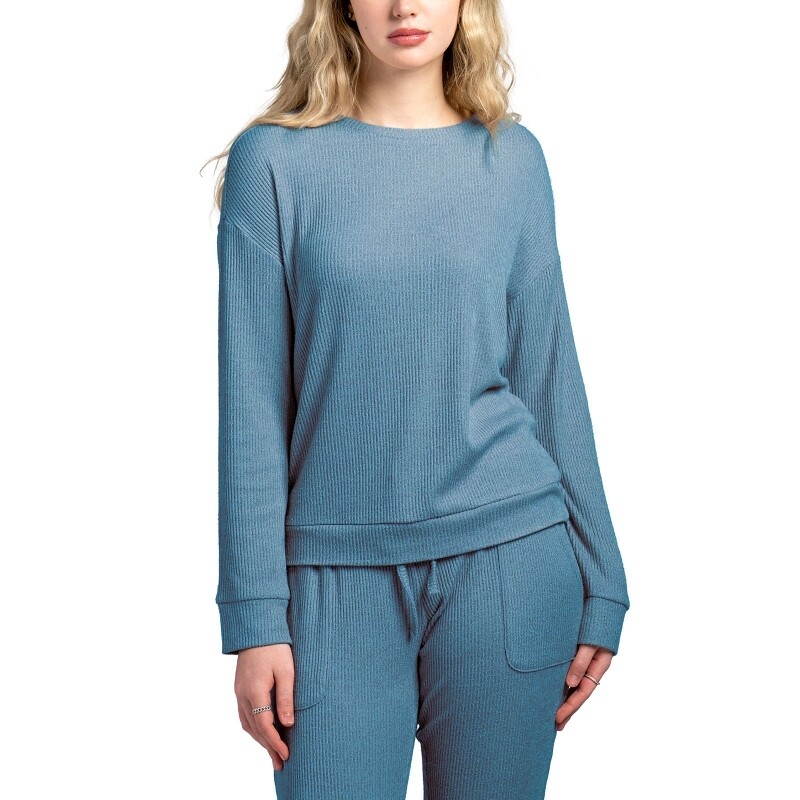 Hello Mello Cuddleblend Sweater - Early Bird Blue