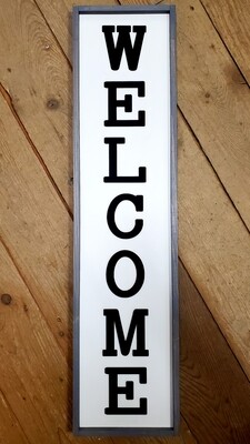 Vertical 'Welcome' Sign