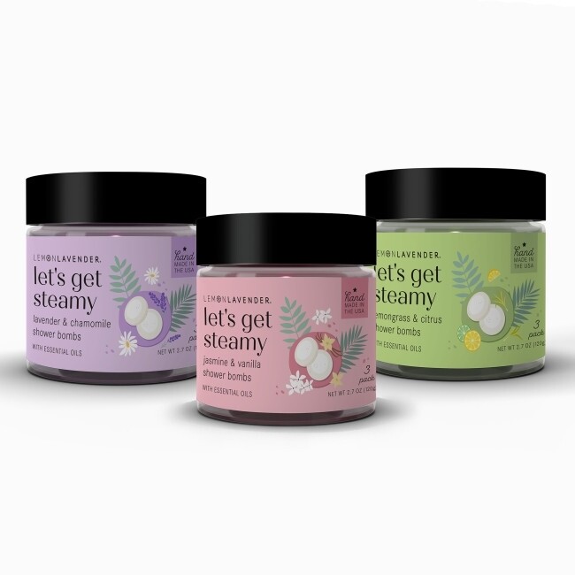 Lemon Lavender Shower Bombs (3pc set)
