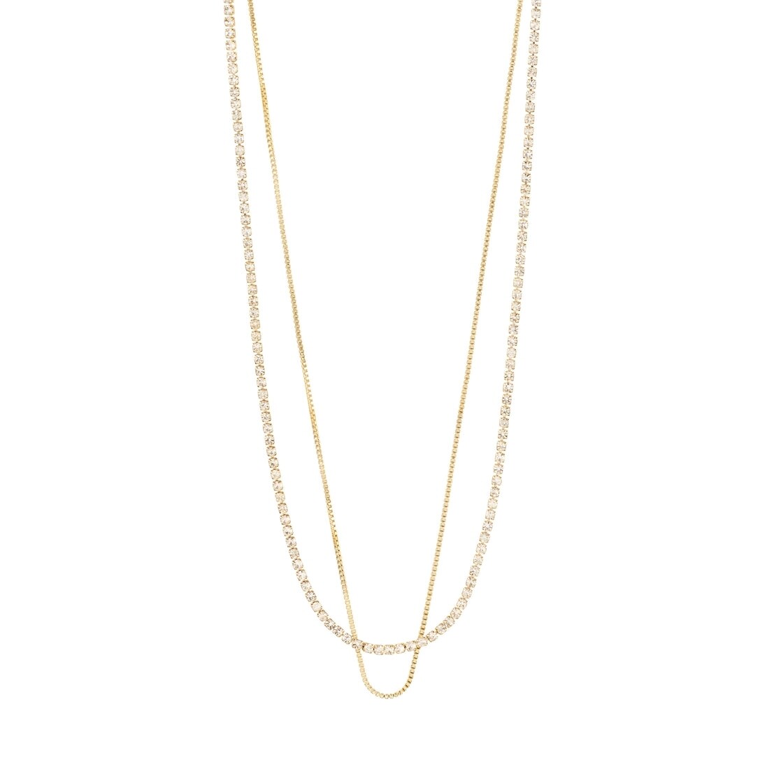 Pilgrim Gold Mille Crystal 2-in-1 Necklace