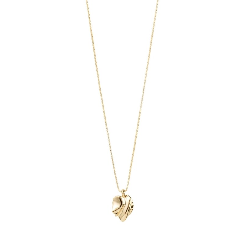 Pilgrim Gold EM Wavy Pendant Necklace