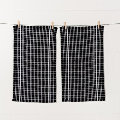 Now Designs Terry Dishtowels (Set of 2) - Black