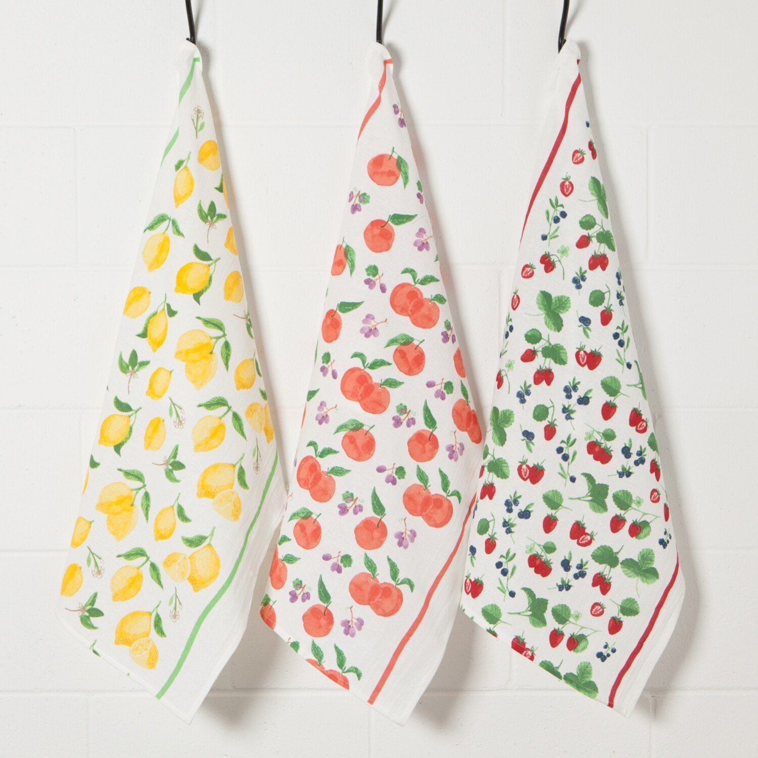Now Designs Baker&#39;s Floursack Dishtowels (Set of 3) - Fruit Salad