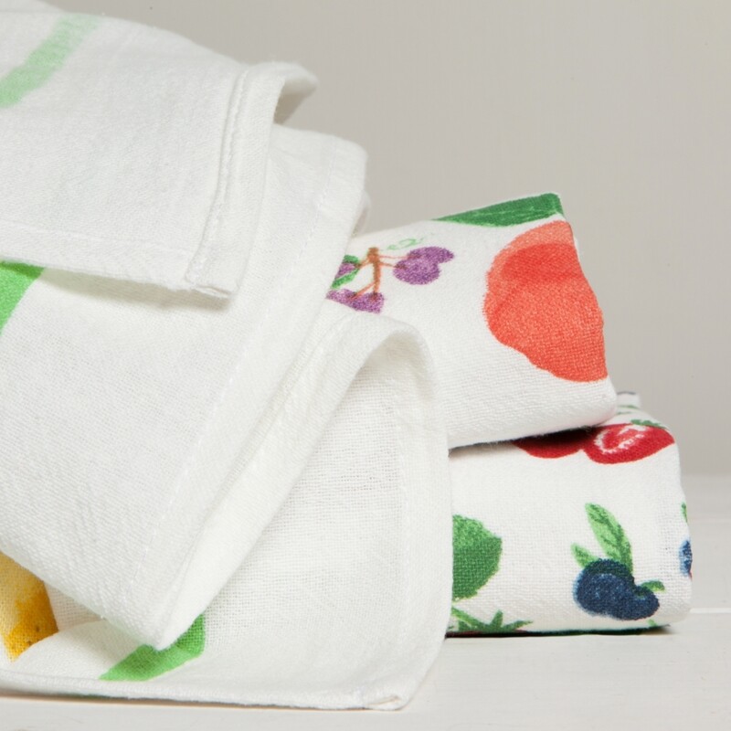 Now Designs Baker's Floursack Dishtowels (Set of 3) - Fruit Salad