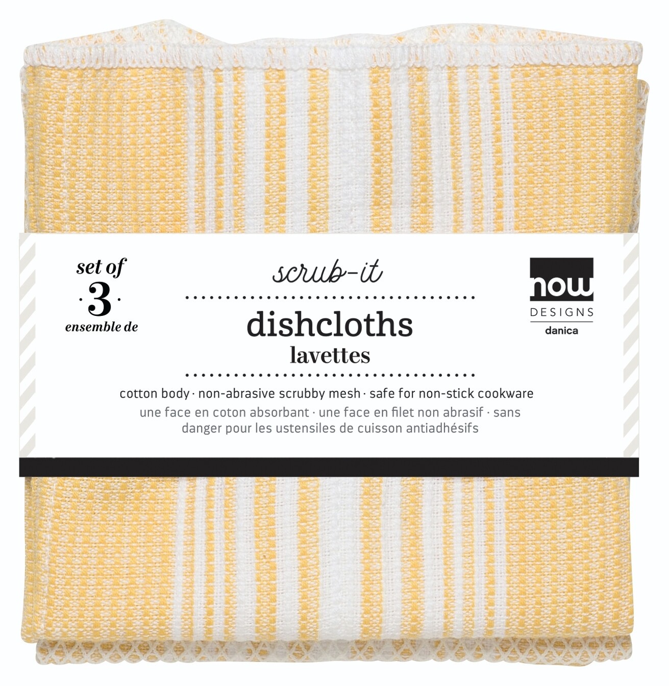 Now Designs Scrub-It Dishcloths (Set of 3) | Lemon