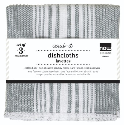 Now Designs Scrub-It Dishcloths (Set of 3) | London Gray