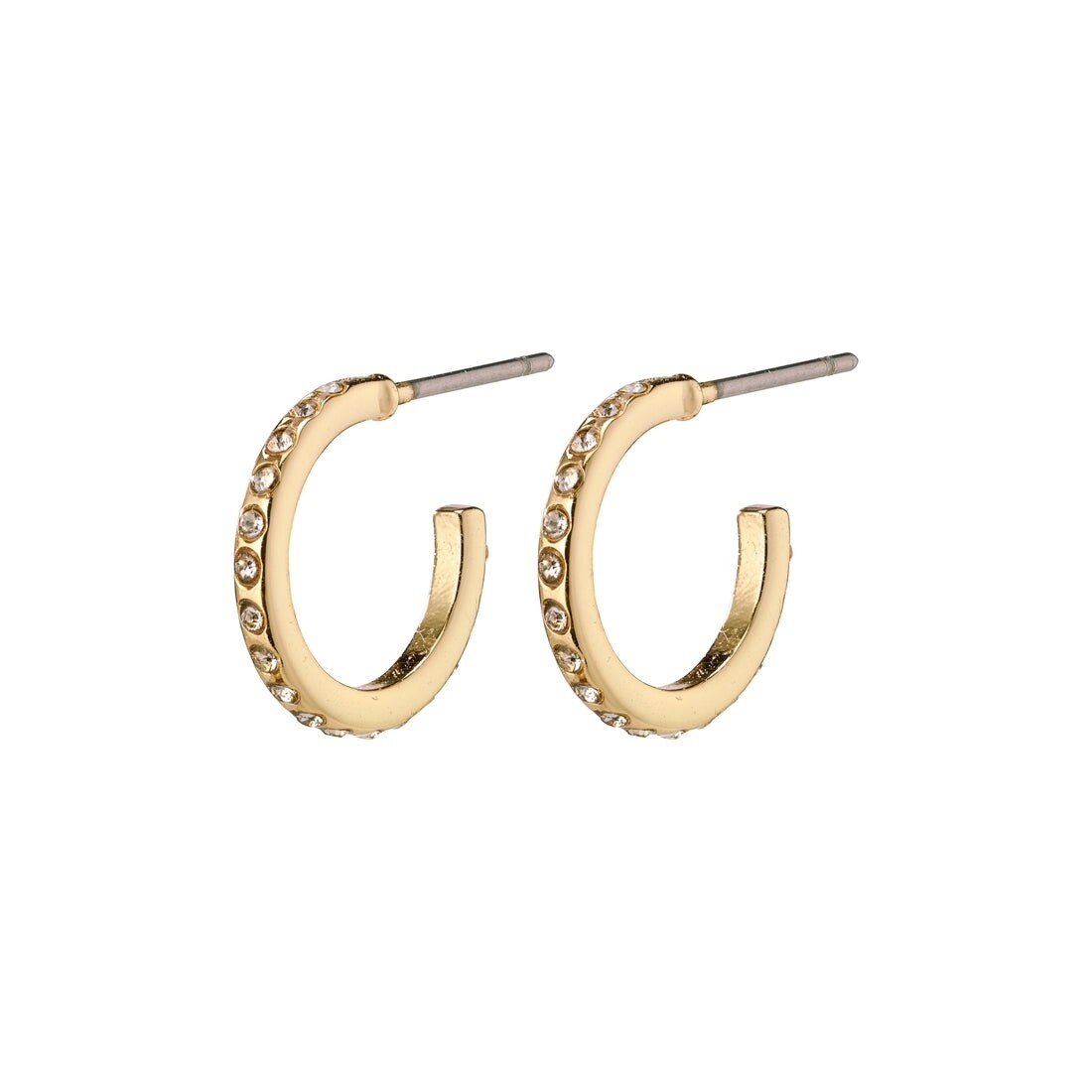 Pilgrim Gold Roberta Crystal Small Semi-Hoop Earrings