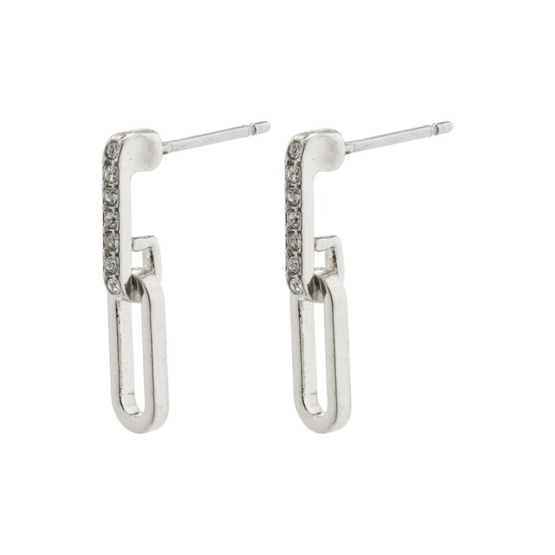 Pilgrim Silver Elise Crystal Earrings