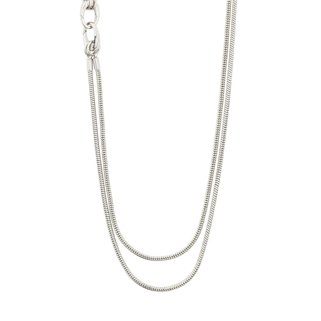 Pilgrim Silver Solidarity Snake Chain Necklace