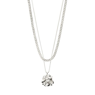 Pilgrim Silver Willpower Curb Chain and Coin 2-in-1 Necklace
