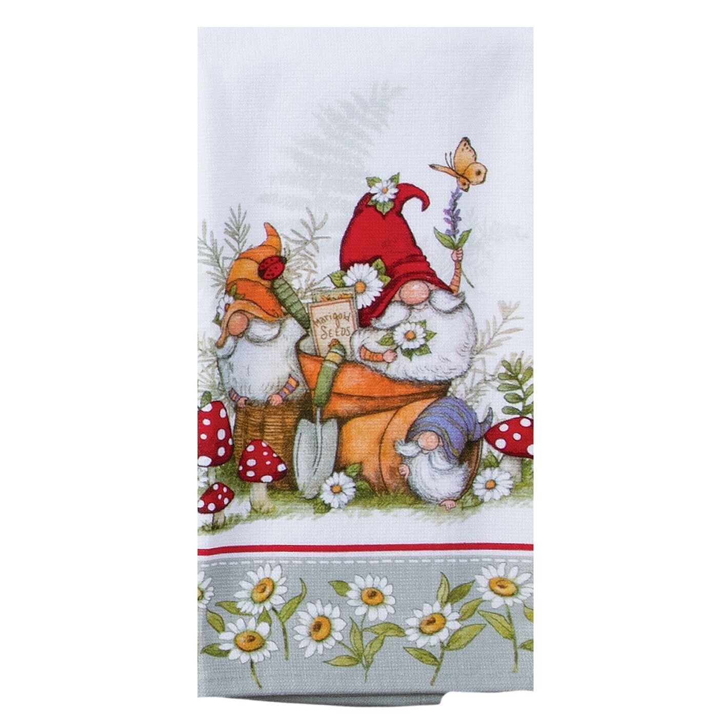 Kay Dee Designs Duel Purpose Terry Towel | Garden Gnome Daisy