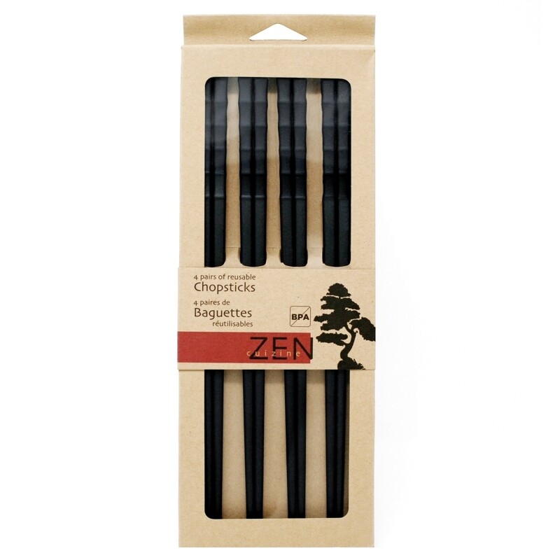 Zen Cuizine Reusable Chopsticks (Set of 4)