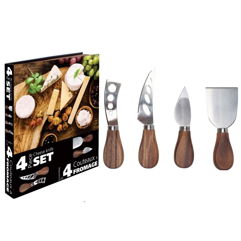 Natural Living | Acacia Cheese Knife Set (Set of 4)