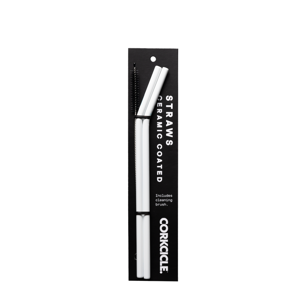 Corkcicle Ceramic Coated Straw Set