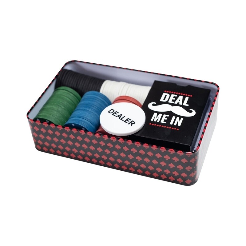 Mad Man | Men's Professional Poker In A Tin Set