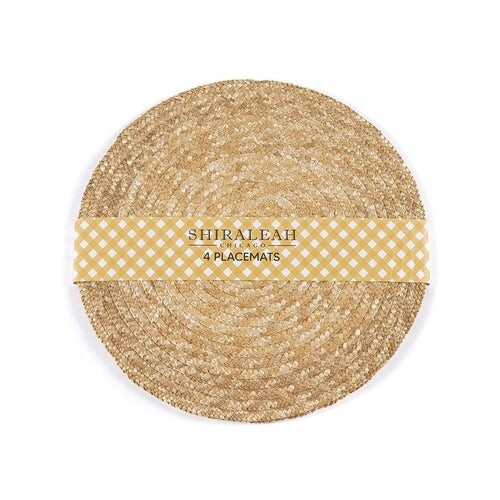 Shiraleah | Wheat Straw Placemats - Neutral (Set of 4)