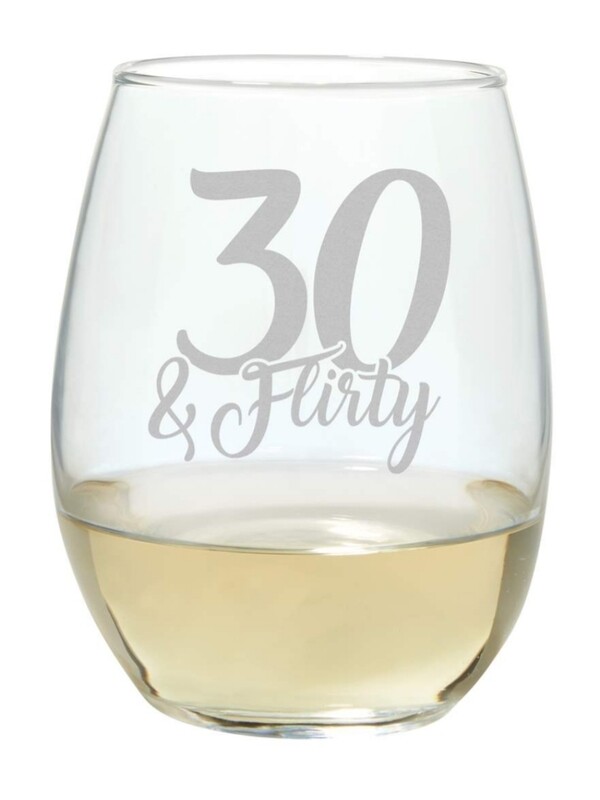 Carson Stemless Wine Glass - 30 &amp; Flirty