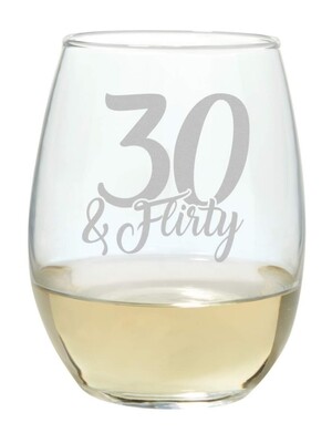 Carson Stemless Wine Glass - 30 & Flirty