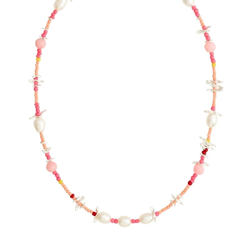 Pilgrim Silver Pause Necklace with Freshwater Pearls