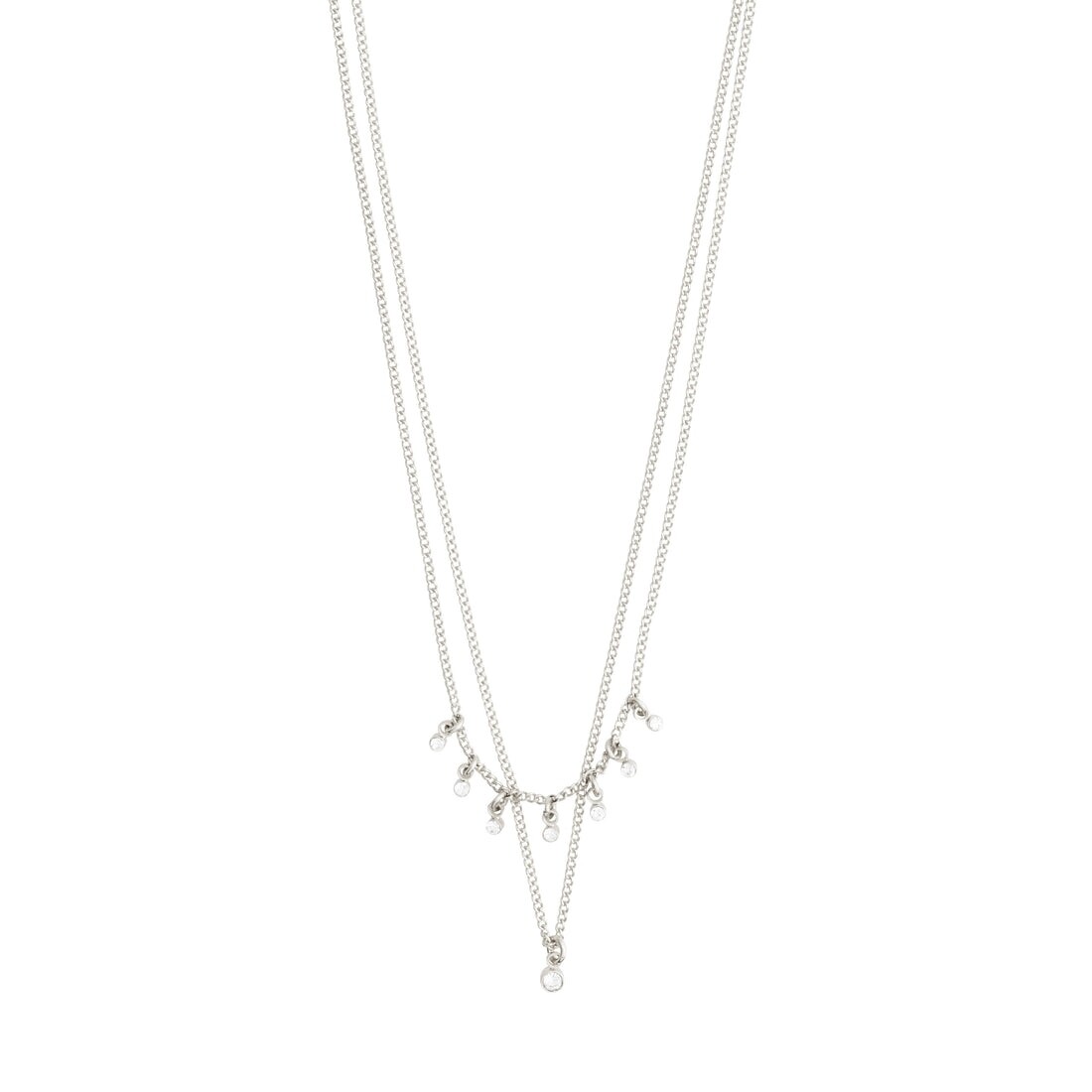 Pilgrim Silver Sia Recycled Crystal 2-in-1 Necklace