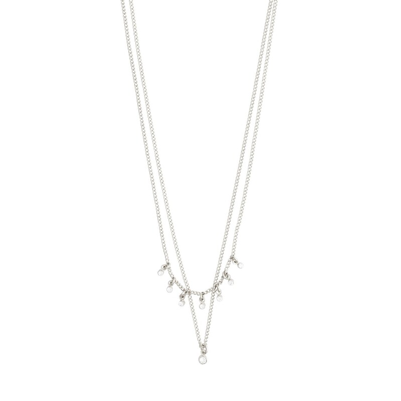 Pilgrim Silver Sia Recycled Crystal 2-in-1 Necklace