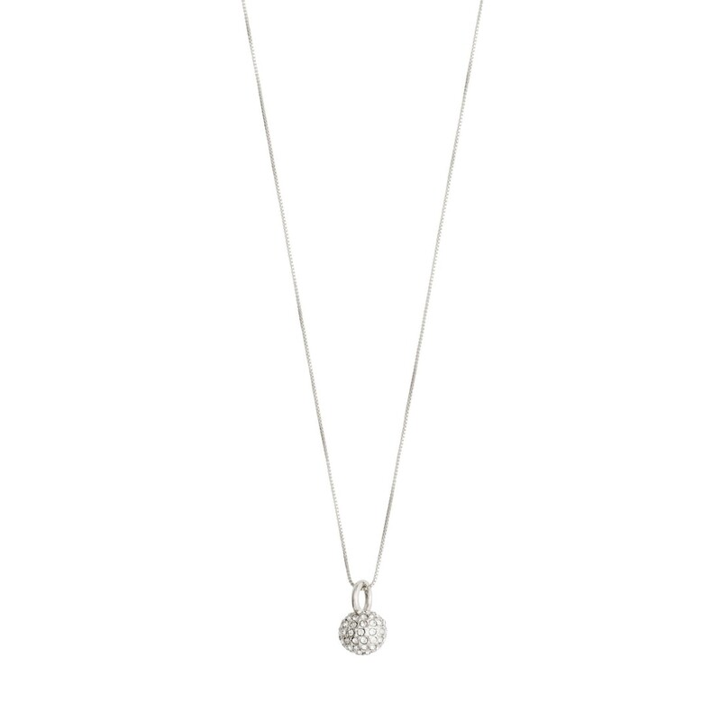 Pilgrim Silver Edtli Recycled Crystal Pendant Necklace
